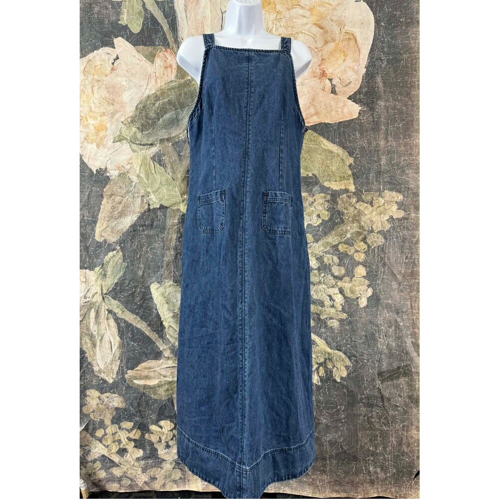 Free People Dex Denim Midi Dress Size M - Picture 5 of 9